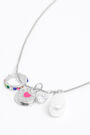 Collar plateado piezas perla Collar plateado piezas perla