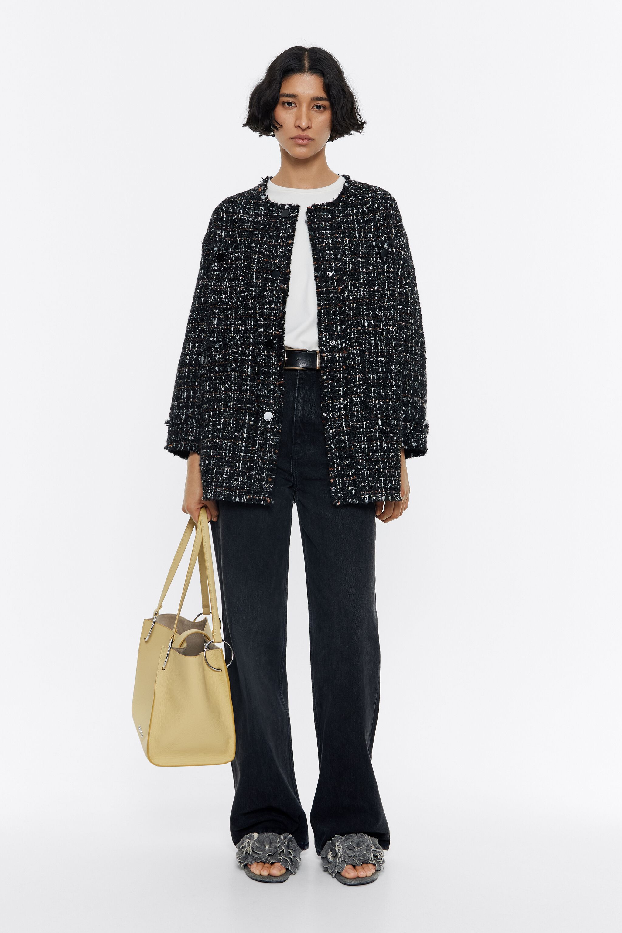 Frayed tweed on sale