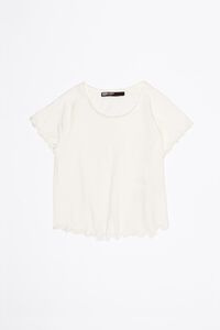 Camiseta ajustada rangl&aacute;n marfil