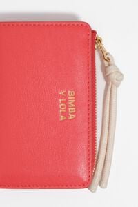 Cartera compacta rojo intenso