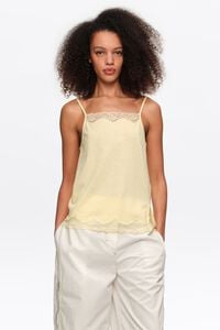 Top tirantes encaje amarillo claro