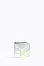 S silver nylon curved coin purse S silver nylon curved coin purse