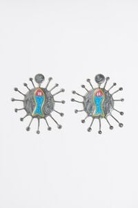 Aretes pez esmaltado multicolor