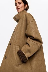 Light olive fur lined jacket