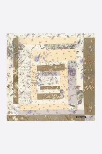 Pa&ntilde;uelo patchwork romantic flowers crema