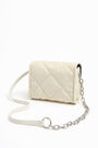 Bolso solapa S nylon acolchado marfil Bolso solapa S nylon acolchado marfil