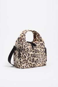 Bolsa Paper Pocket mediana nylon leopard natural