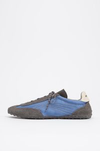 Blue suede and satin 13 22 sneaker