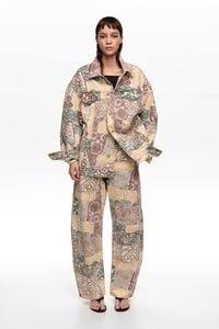 Chamarra ovesize denim Lace marfil