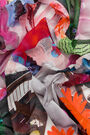 Red art brut digital collage shawl Red art brut digital collage shawl