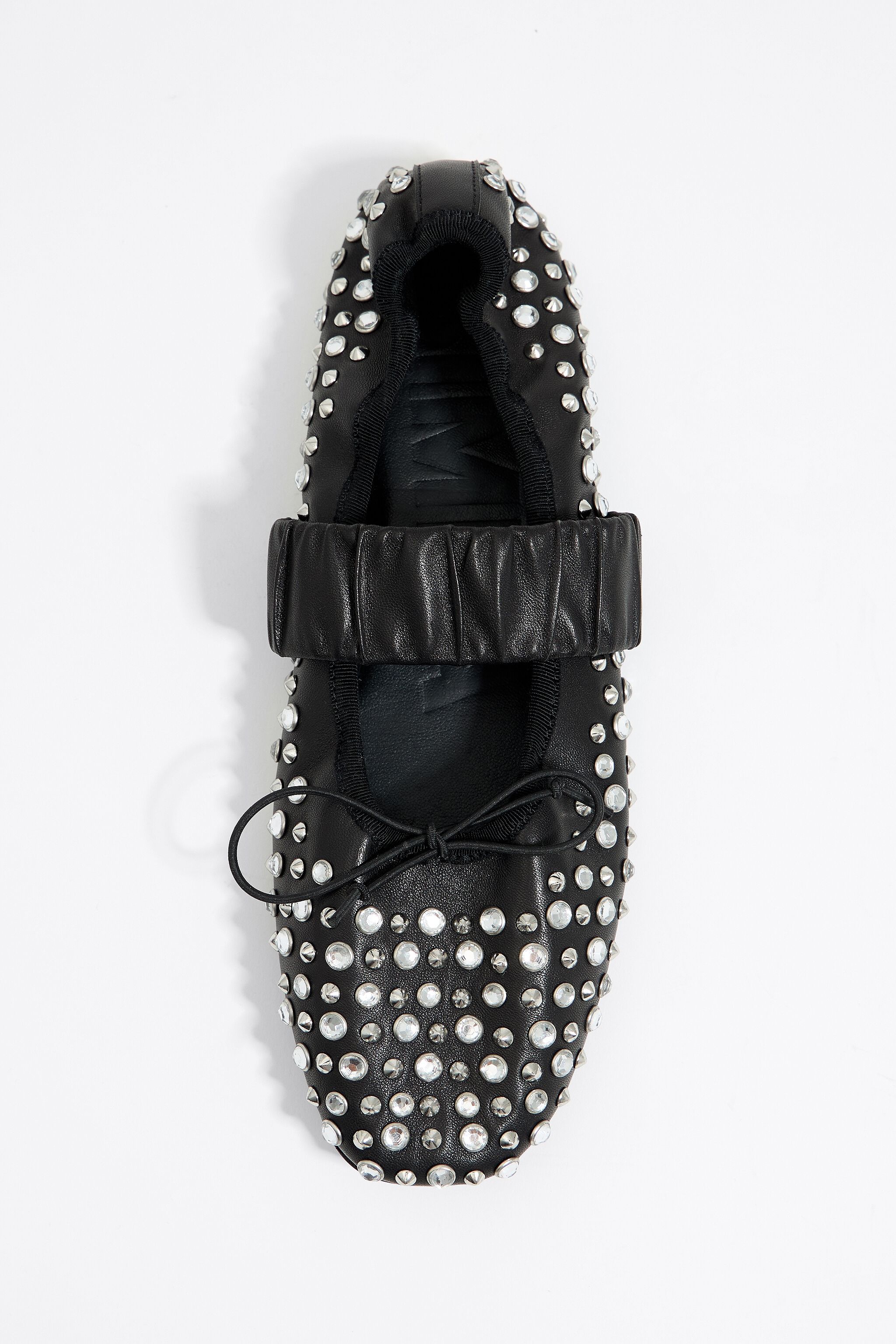 直送商品 Studded black leather ballerina その他