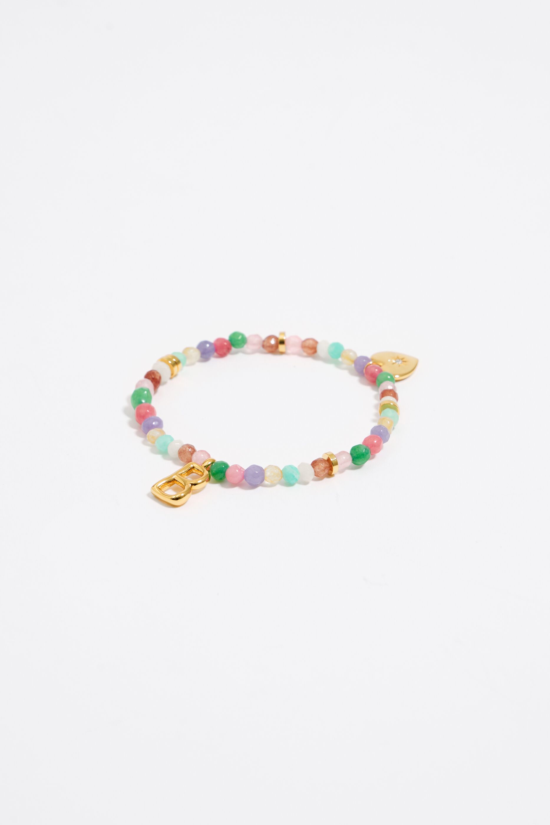 Letter B multicolor stones bracelet