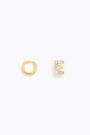 Mini hoop earrings with the letter E Mini hoop earrings with the letter E