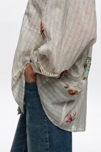 Camisa oversize algod&oacute;n seabed rayas