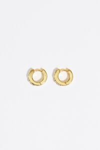 Aretes aro mini cristales dorados Aretes aro mini cristales dorados