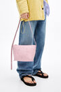 S pink leather trapezium crossbody bag S pink leather trapezium crossbody bag