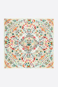 Pa&ntilde;uelo p&aacute;jaros tropicales blanco