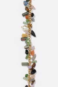 Collar multipiedras cadena dorado envejecido