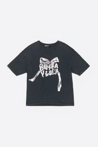 Camiseta logo lazo negro lavado