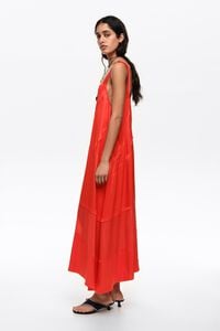 Vestido l&iacute;nea A vuelo rojo