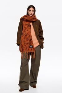 Bufanda cepillada lince carmín