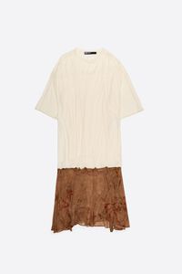 Vestido bimateria con dobladillo abotonado Underwater