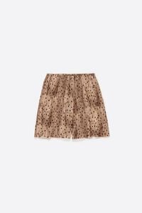 Watercolor Dots pleated Bermuda shorts