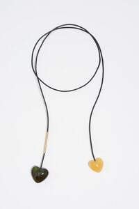 Collar corazones resina multicolor