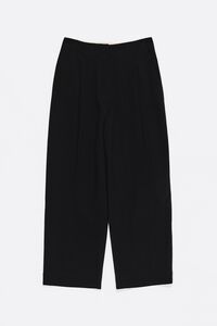 Black darted ankle-length trousers