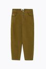 Khaki linen carrot trousers Khaki linen carrot trousers