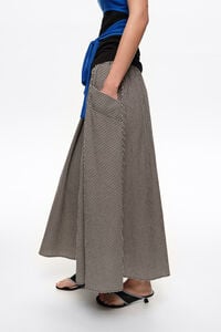 Falda l&iacute;nea A cuadros negros