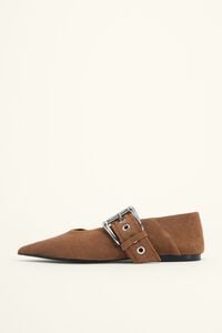 Zapatilla piel color cuero