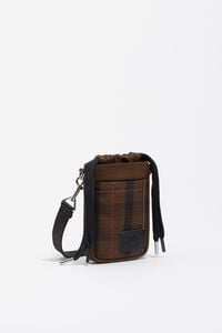 Funda de móvil nylon cuadros café Funda de móvil nylon cuadros café