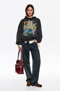 Sudadera capucha logo ciudad negra