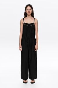 Jumpsuit fluido ajustable cintura negro
