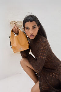 Bolsa Paper mini piel caramelo Bolsa Paper mini piel caramelo