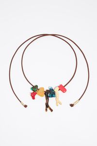Collar corales y piedras resina &aacute;mbar