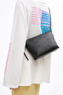 S black leather trapezium crossbody bag S black leather trapezium crossbody bag