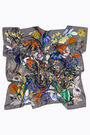 Pañuelo flores silvestres gris Pañuelo flores silvestres gris