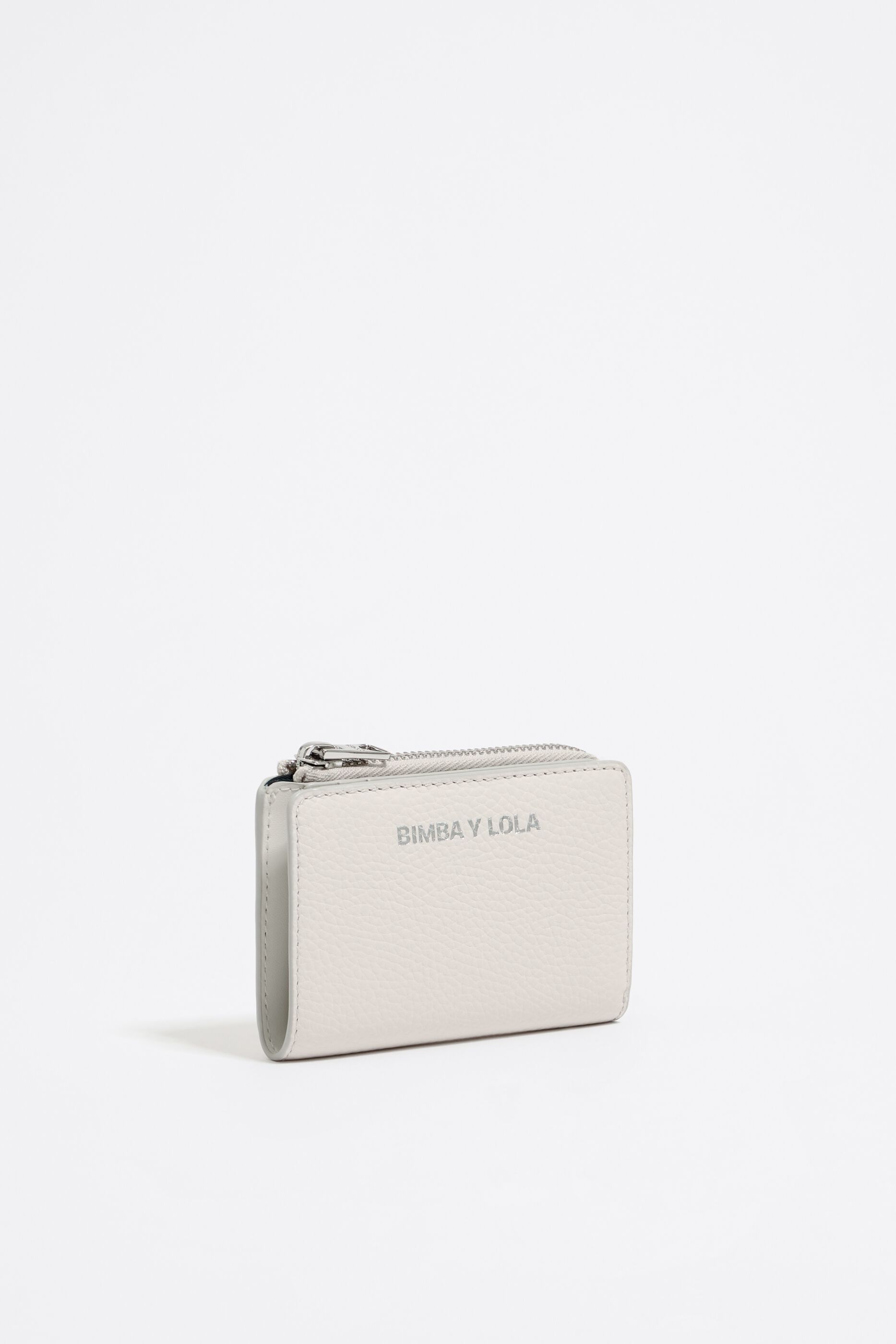 Cartera rectangular piel blanca