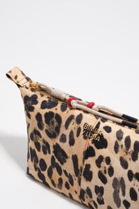 Neceser trapecio nylon leopardo natural
