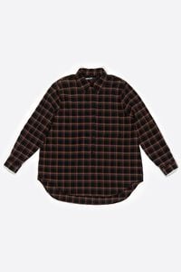 Camisa textura cuadros naranjas
