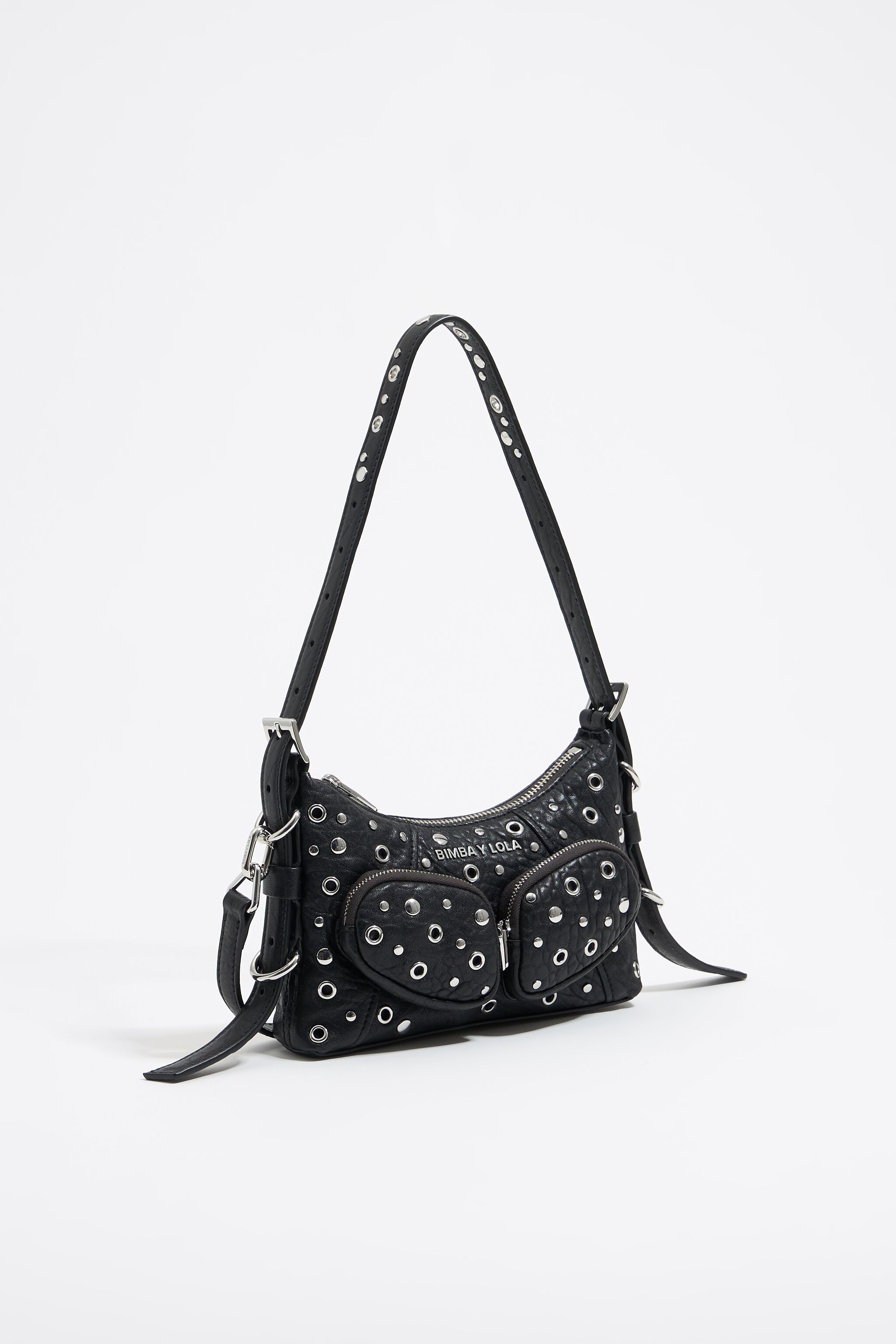 Mini silver metallic mesh crystals bag Mini silver metallic mesh crystals bag