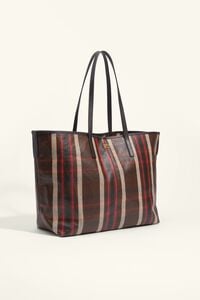 Bolsa shopper grande tejido tart&aacute;n roble