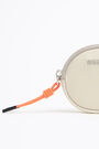 Ivory nylon oval coin purse Ivory nylon oval coin purse