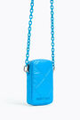 Metallic blue leather padded mini bag Metallic blue leather padded mini bag