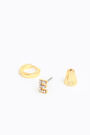Mini hoop earrings with the letter E Mini hoop earrings with the letter E