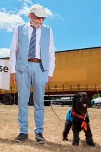 Charm bolsa pañuelo perros rojo