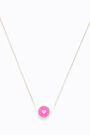 Collar corto rosa neón Collar corto rosa neón