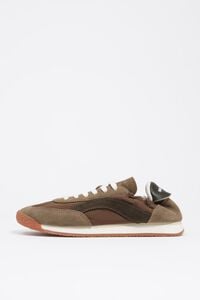 Tenis 13 06 piel verde oscuro